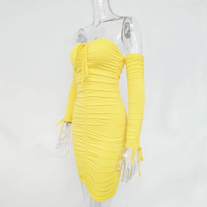 Arctic Cat Bodycon Off-Shoulder - Viskose, Elastisch, Lang