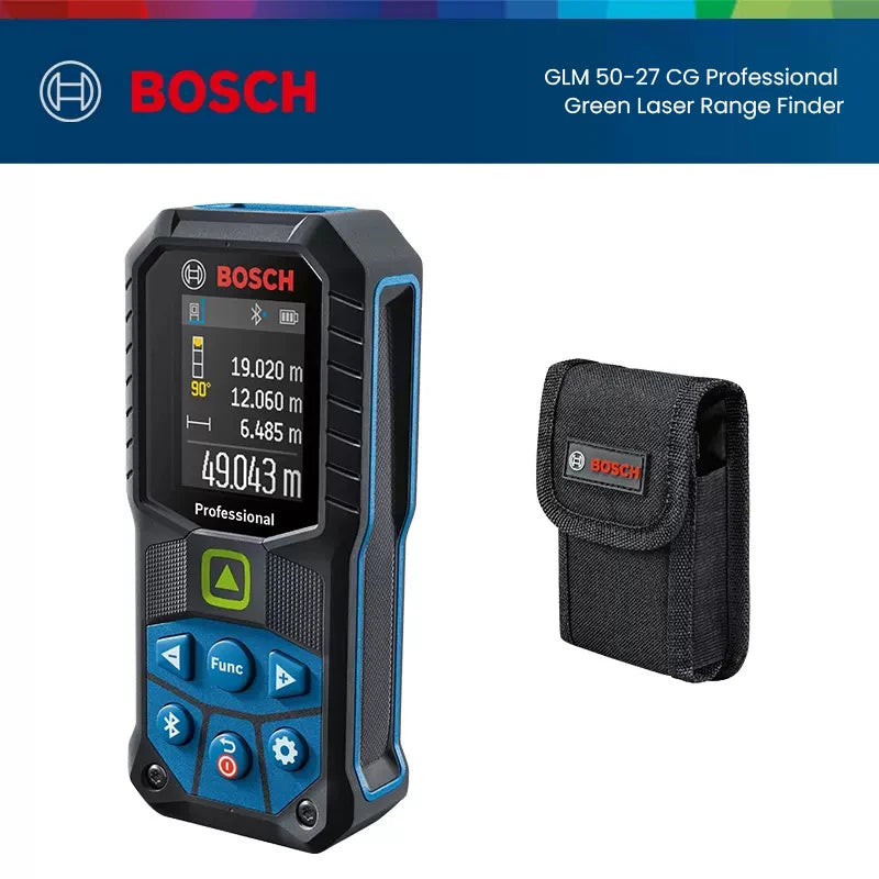 Bosch GLM 50-27 CG Professional Laser Entfernungsmesser 2025 - 50M Elektronisch Messwerkzeuge - Bluetooth App Fernsteuerung Farbiges Display