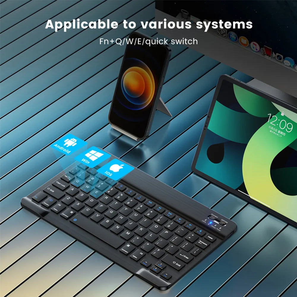 Bluetooth Wireless Tastatur und Maus für iOS Android Windows Tablet - Deutsche Version