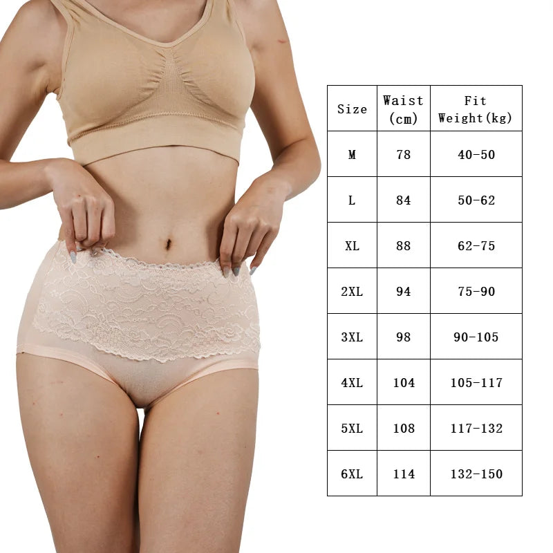 Yueyun NNK826 Dantelă - Set de 4 chiloți din poliester și spandex, talie înaltă