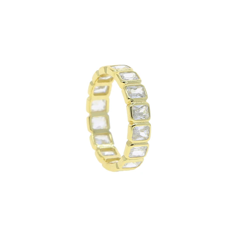 GIRLMIDNIGHT Geometrischer Ring 925 Silber - Zirkonia 57