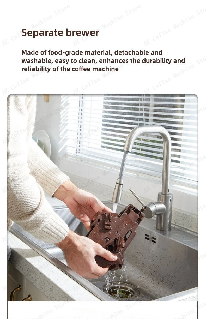 Fully Automatic Coffee Machine Smart Touch Screen Integrated Grinder Coffee Machine Multi-function Household Coffee Machine