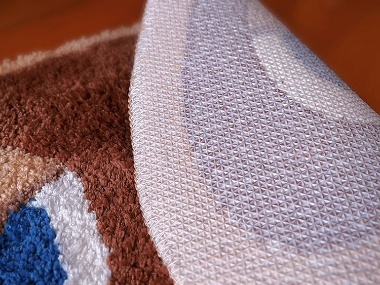 Kawaii Tufting Raccoon Dog Bathroom Mat Soft Cartoon Kids Game Pad Living Room Carpet Anti-slip Hallway Rug Home Nursery Decor