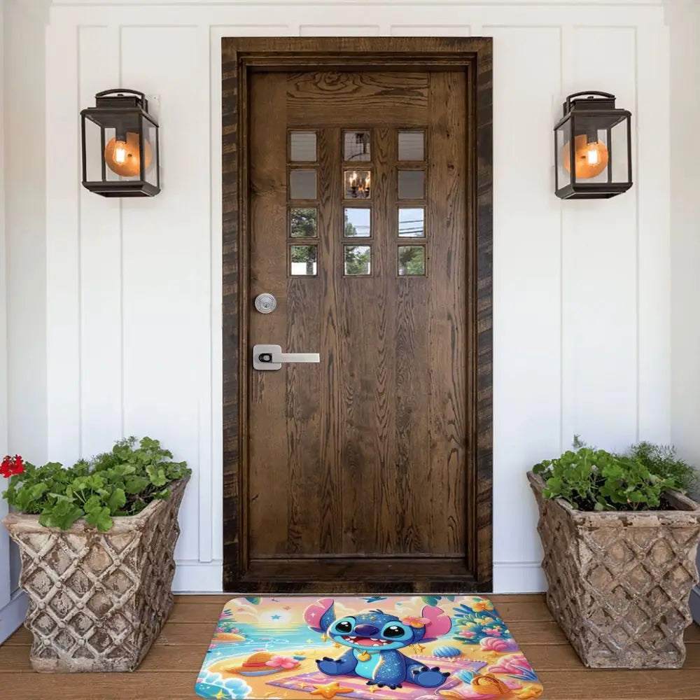 Custom Cartoon Stitch Floor Door Kitchen Bathroom Mat Anti-Slip Outdoor Doormat Bedroom Balcony Entrance Rug Carpet Footpad