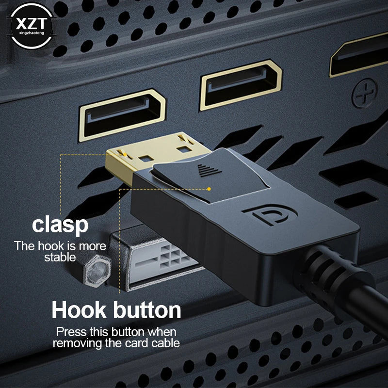 DP zu HDMI Adapter 2025 - DisplayPort zu HDMI Kabel - 1080P Konverter HP DELL Laptop PC Projektor