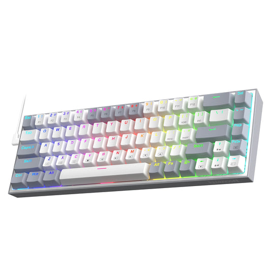 Gaming-Tastatur 2025: Redragon K631 Gery 65% Wired RGB - 68 Keys Hot-Swappable Compact Collection