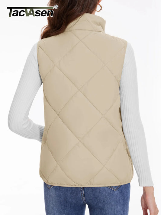 TACVASEN Steppweste Damen gefüttert - 4 Taschen, 95%