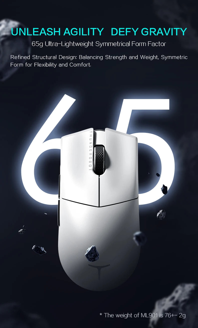 Thunderobot ML903 TriMode Gaming-Maus - 26.000 DPI, 65g