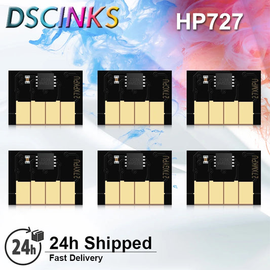 HP727 Cartridge Chip New Upgrade HP 727 Chip For HP DesignJet T920 T930 T1500 T1530 T2500 T2530 Printer 300ml Each Color