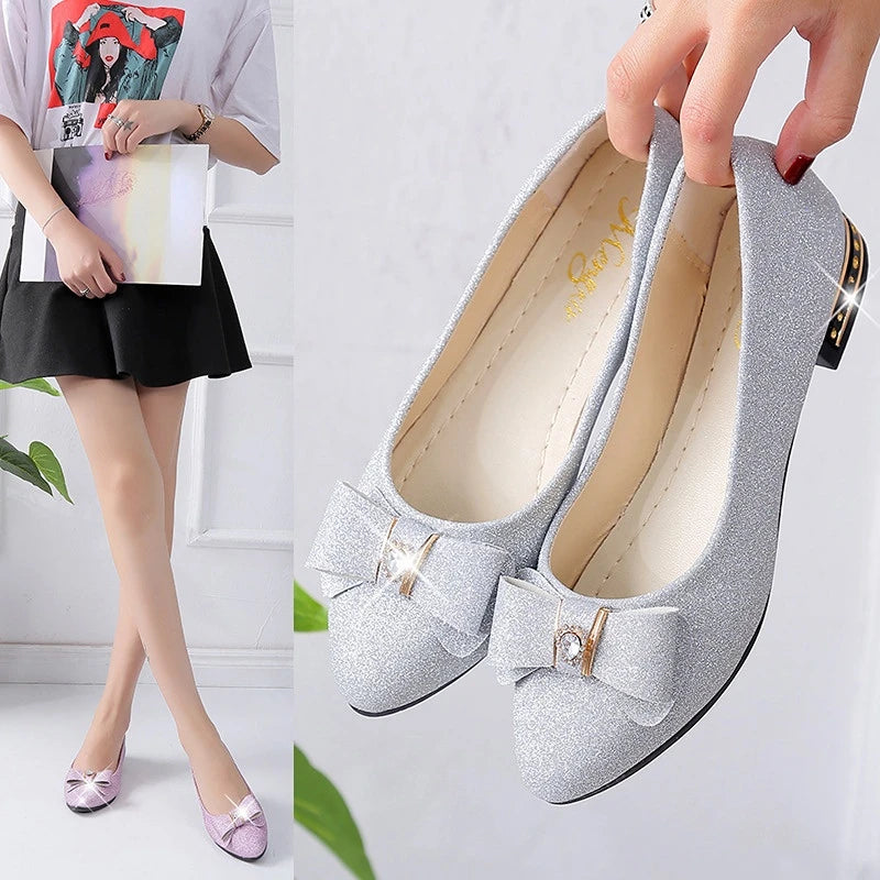 Women Shoes Elegant Shallow Low Heel Shoes Loafers Woman Casual Slip-on Pumps Ladies Comfort Footwear Zapatos De Mujer