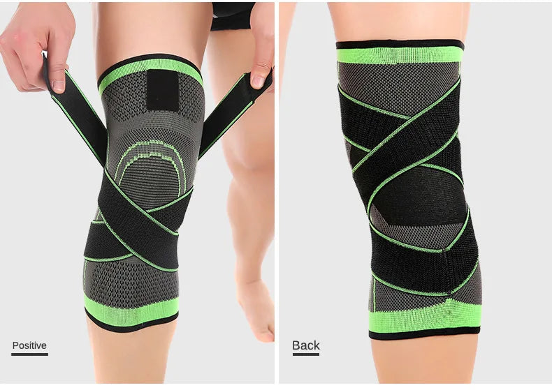 Knee Compression Sleeve with Adjustable Straps for Running Working Out and Sports Wearing Hiking Soccer Basketball Running Sport