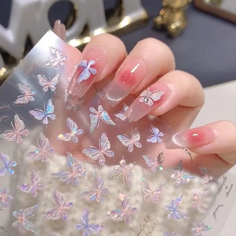 Designs 5D Relief Schmetterling Nagelsticker - 1 St 3D