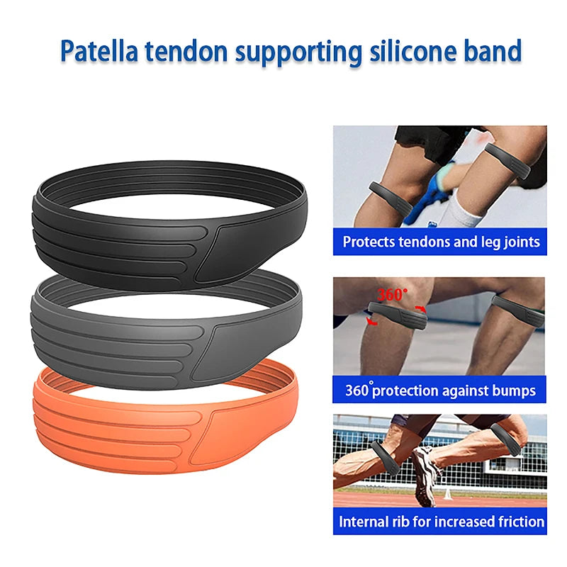 Kniebandage 2025: Jiauting New Patella Strap Knee Brace Silica Gel - Patella Belt Elastic Protection Kneecap Running Sports Fitness Basketball Strong Support Collection