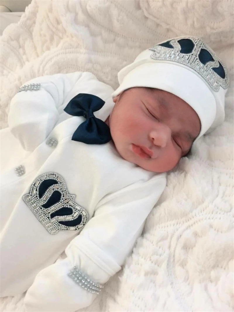 Baby-Outfit-Set 2025: 5-teiliges Spitzen-Baumwoll-Set für Neugeborene - Säuglingspflege-Kollektion