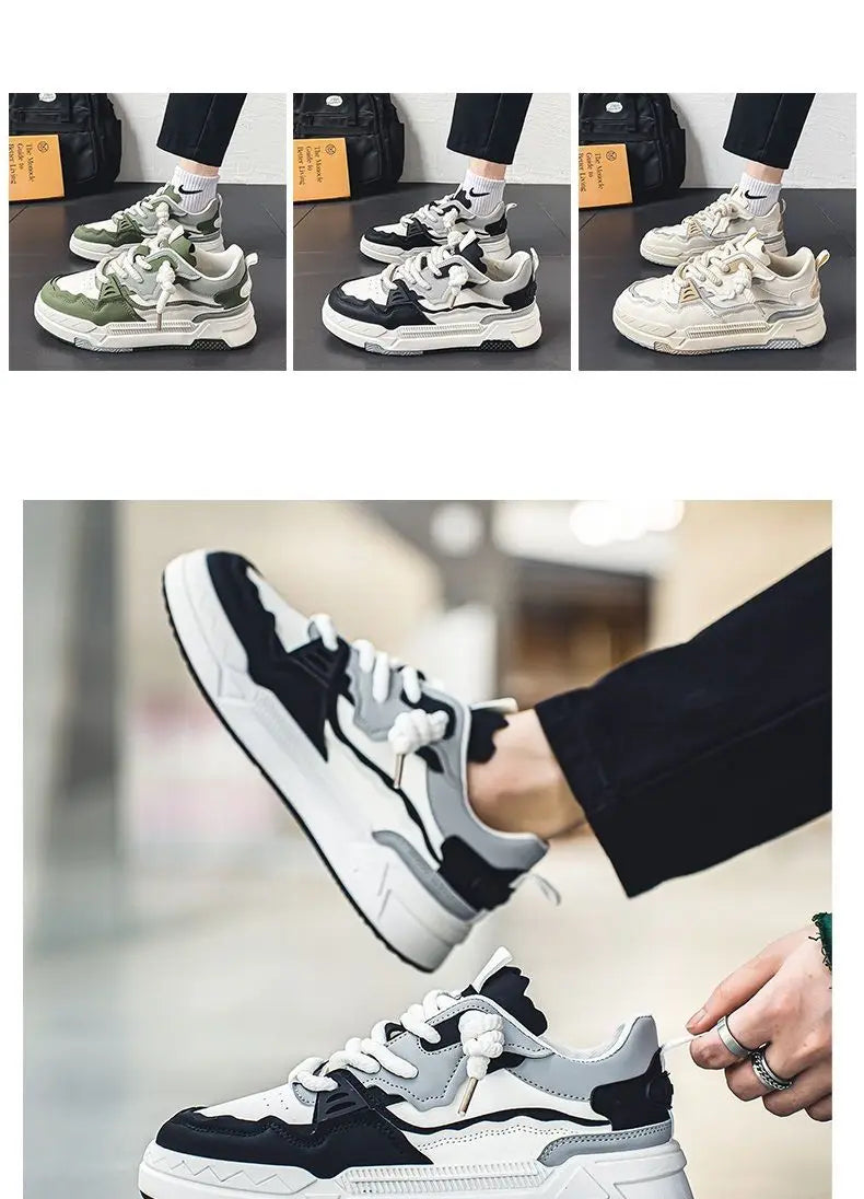 New Shoes Men Spring Male Sneakers Sports Korean Fashion Skateboard Chunky Sole Casual Men's Sneakers Running Brethable Trainers