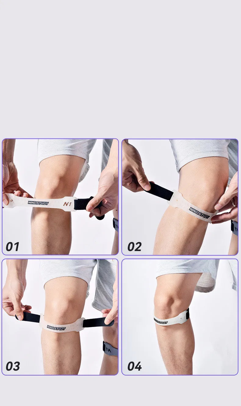 Knieschoner 2025: 1 Stück PVC Patella Gurt Knieschoner Support - Fitness Sport Gym Training Laufen Verstellbares Band Knieschutz