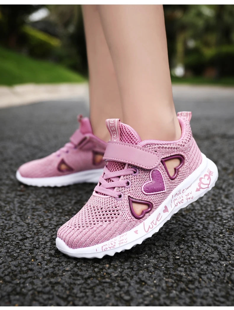 Mädchen Casual Schuhe 2025 - Leicht Mesh Sneakers Kinder Sommer - Frühling Herbst Tenis Süß Sport Cartoon Weiblich Laufen Socken Schuhe