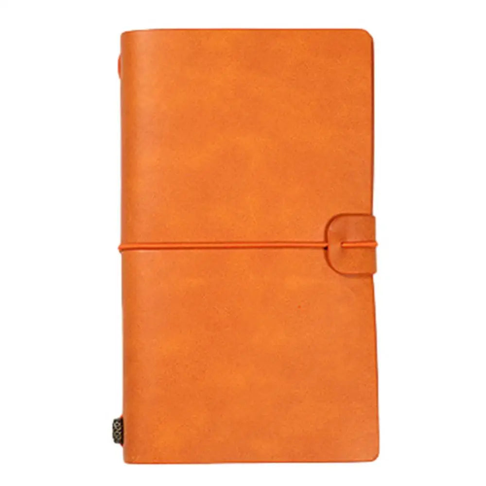 PU Leather Loose Leaf Notebook Traveler Journal Diary Portable Travel Notepad Diary Notebook Pen Holder Record Book Stationery