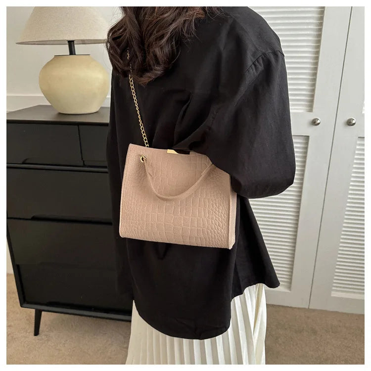 Fashion Luxury Crossbody Bags for Women 2024 New Trendy Designer Shoulder Bag Leisure Chain Solid Color Messenger Bag Handbags