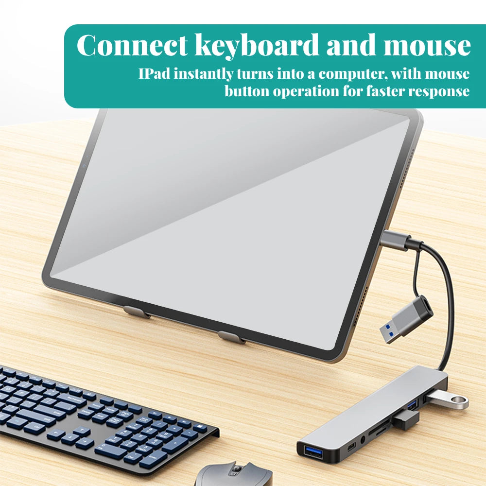 USB-Hub 2025: 8-in-2 Type-C USB-3.0 - Docking Station Audio Collection