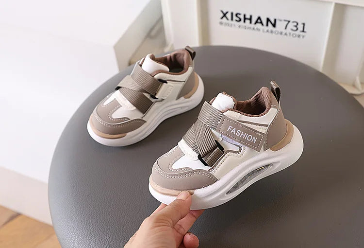 Kinder-Sneakers 2025: Dicke-Weiche-Sohle Klettverschluss - Air Mesh Collection