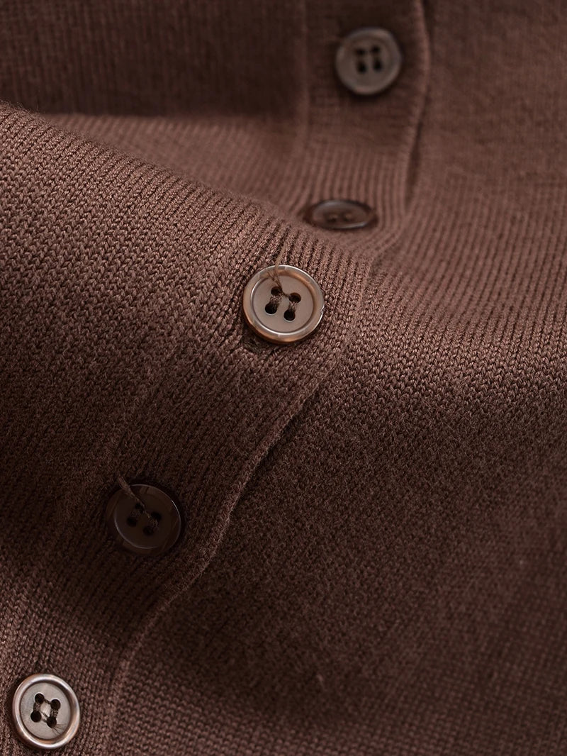 Cardigan scurt coreean BRUSCRESTCN - Mărimea M Negru