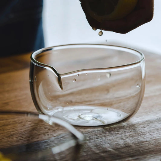 Glass Mixing Bowl Large Kitchen Salad Bowl Serving Tableware Food Container Round Fruit Bowl for Cooking Baking Prepping