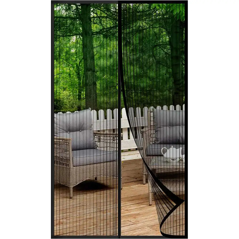 Magnetic Screen Door Screen Hands Free Mesh Partition Heavy Duty Curtain Keeps Bugs Out Frame Hook & Loop Pet and Kid Friendly