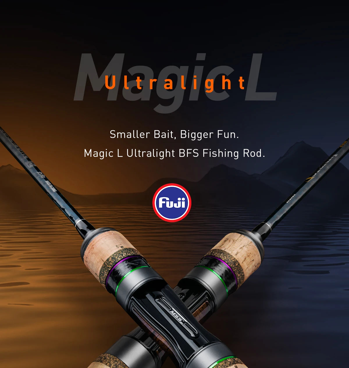 HANDING 78g Magic L Micro BFS Fishing Rod Carbon Fishing Rod Lure Weight 1-8g FUJI® O+A Guide Rings UL/L Casting Rod for Trout