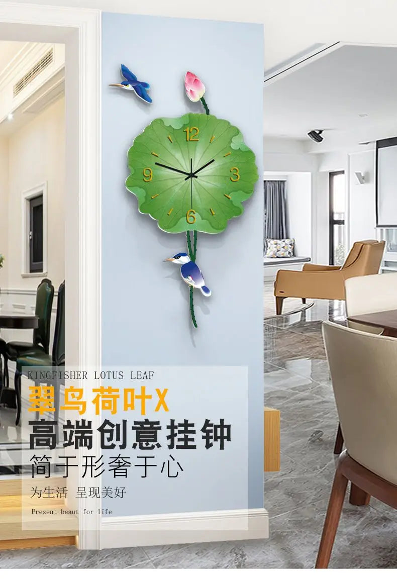 Chinese clock wall clock living room creative quiet clock light luxury modern simple wall decoration table home