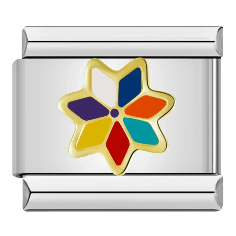 Hapiship Original Daisy Horse Love Butterfly Mom Dog Motorcycle Elephant Charm pentru brățară din oțel inoxidabil pentru fabricarea de bijuterii DJ003