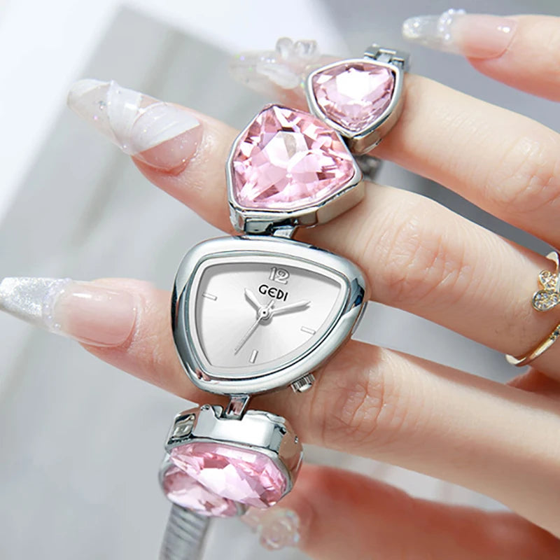 Damen-Armbanduhr 2025: High Quality Women Bracelet - Top Brand Luxury Crystal Rhinestone Quartz Collection