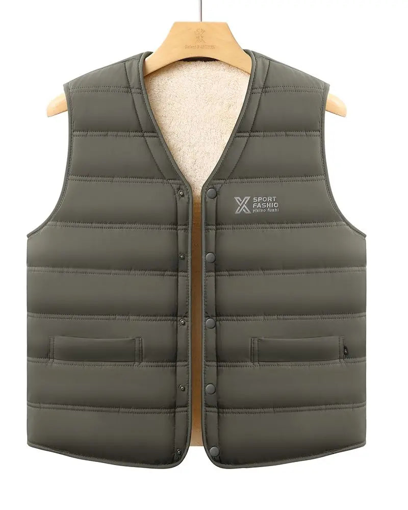 Winter Männer Warme Weste - Futter Polyester, Vlies, L