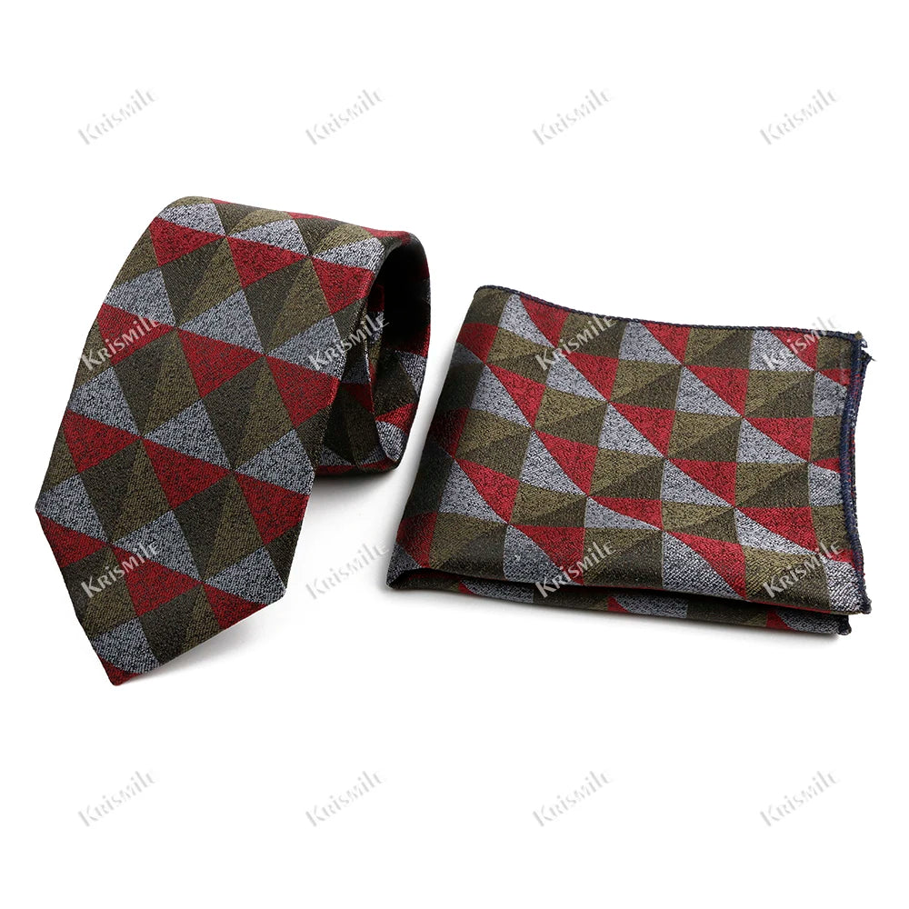 Novelty Paisley Tie Pocket Square Set For Men Skinny Slim 6cm Necktie Fit Business Wedding Party Stage Host Daily Wear Accessory