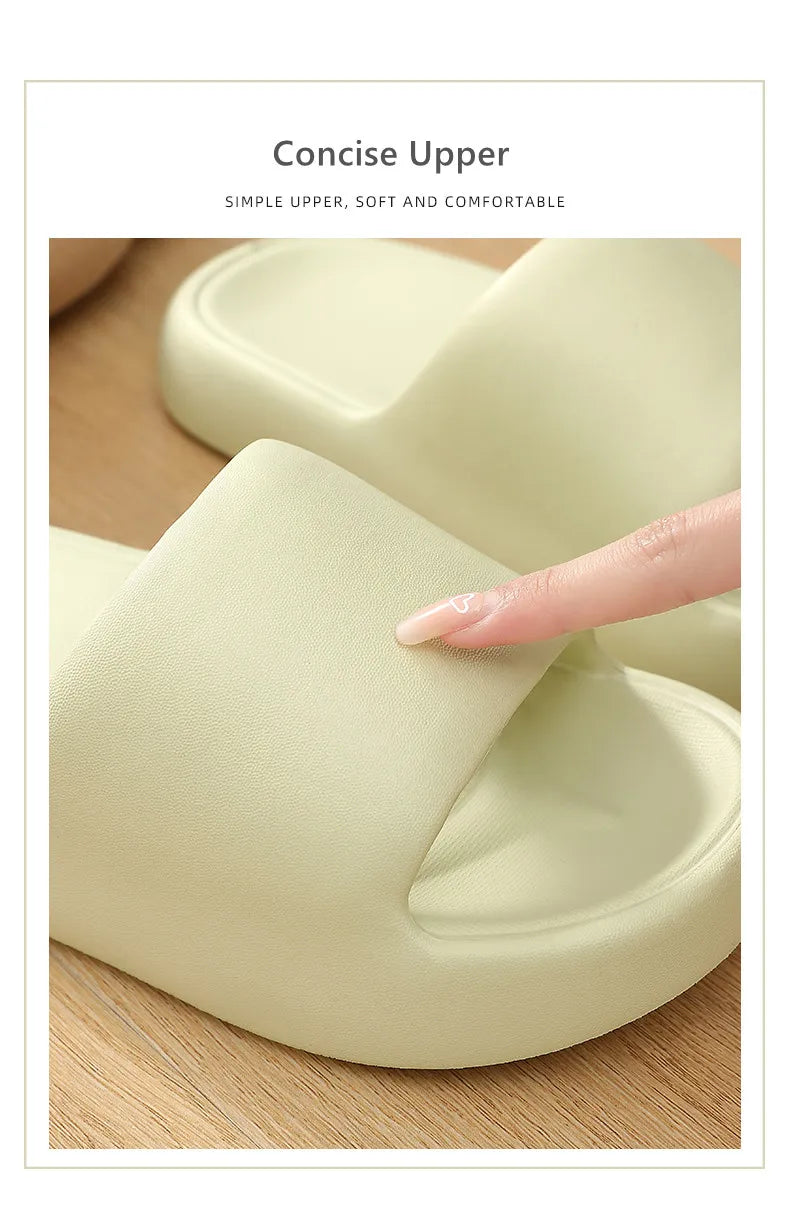 New Soft EVA Slippers Couples Home Slipper Outdoor Beach Summer Sandals Bath Men Flip Flops Non-Slip Women Thick Sole Shoes