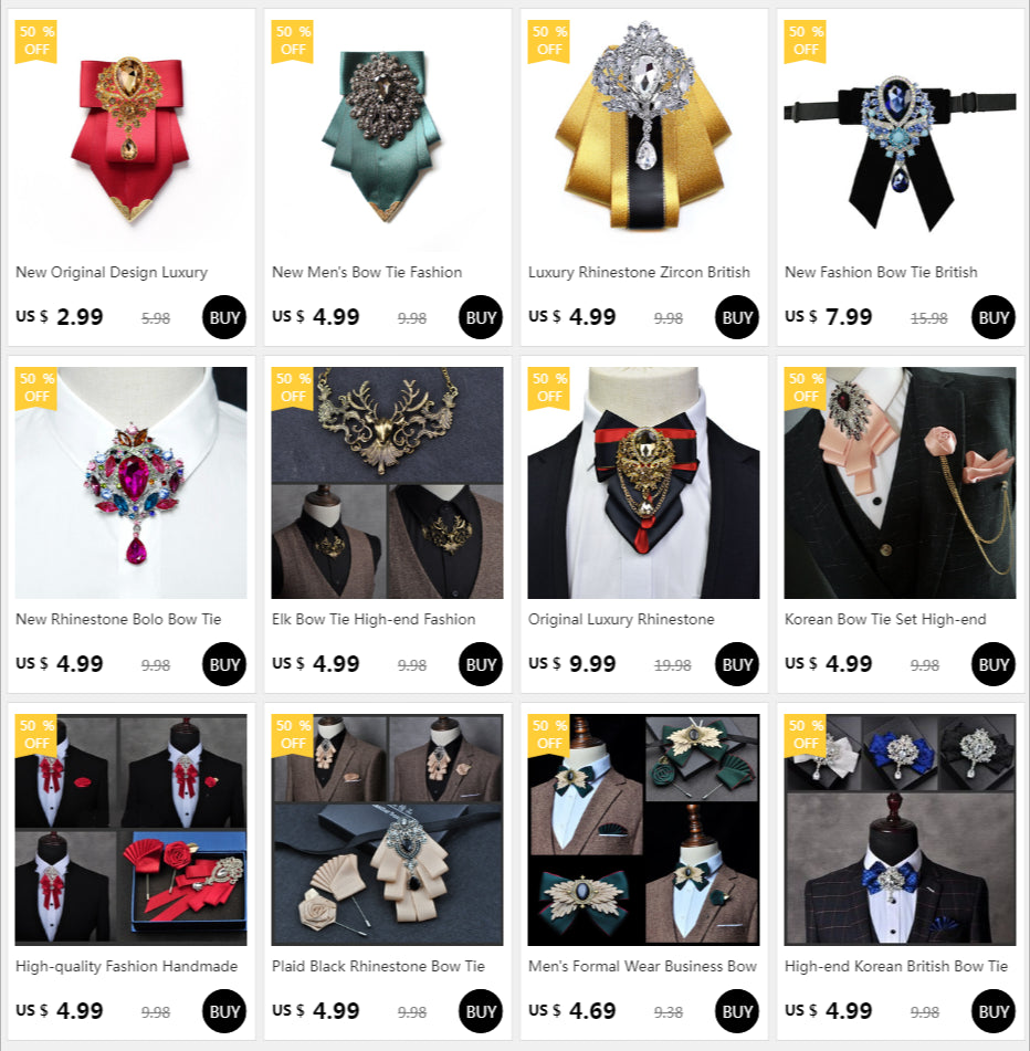 Hochzeits-Set 2025: British New Fashion Men's Wedding Performance Groom - Wedding-Party Flower Collar Bow Tie Pocket Towel Square Set Men Accessories Collection
