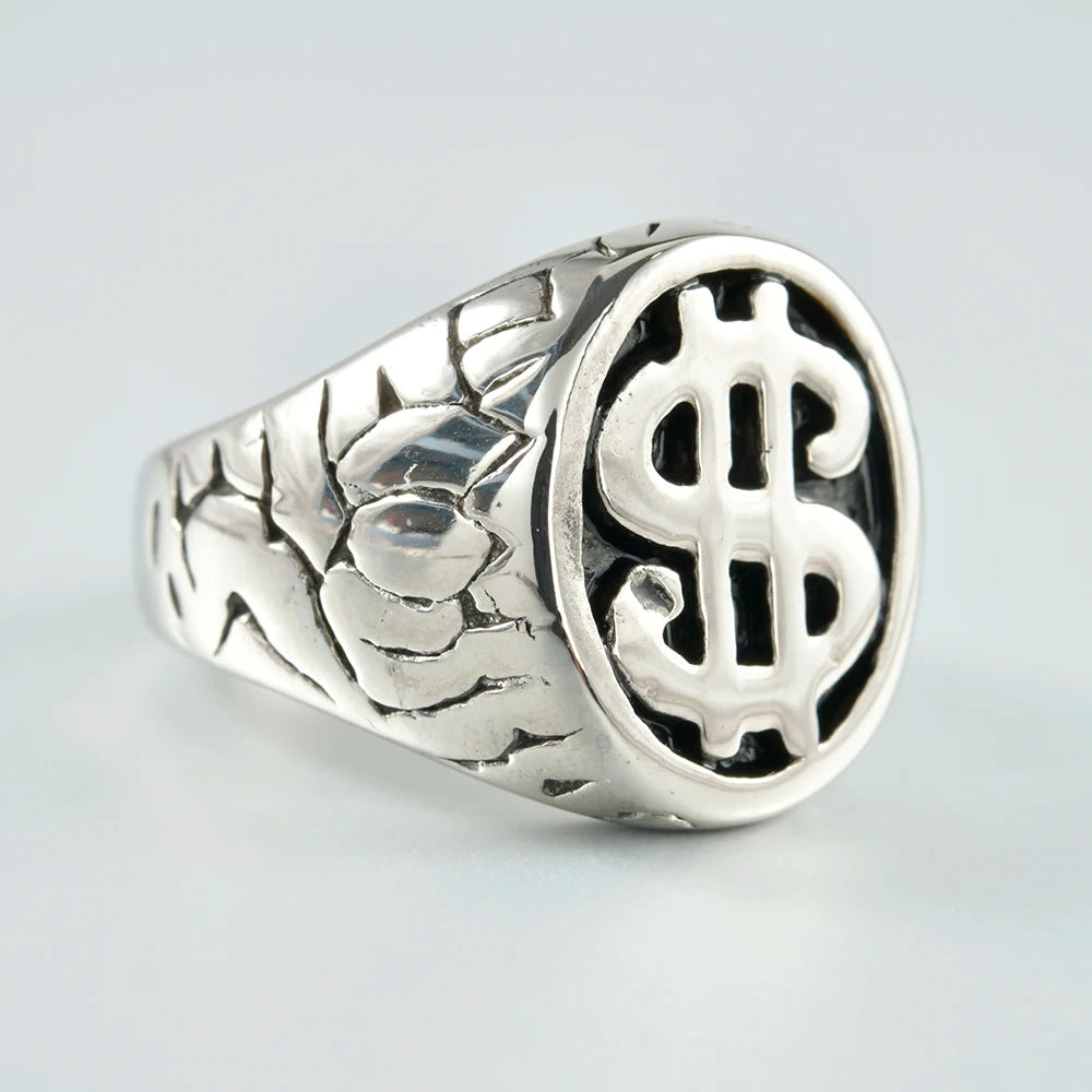 tajam BR231213 Glänzender Punk Ring - 316L Edelstahl 8mm