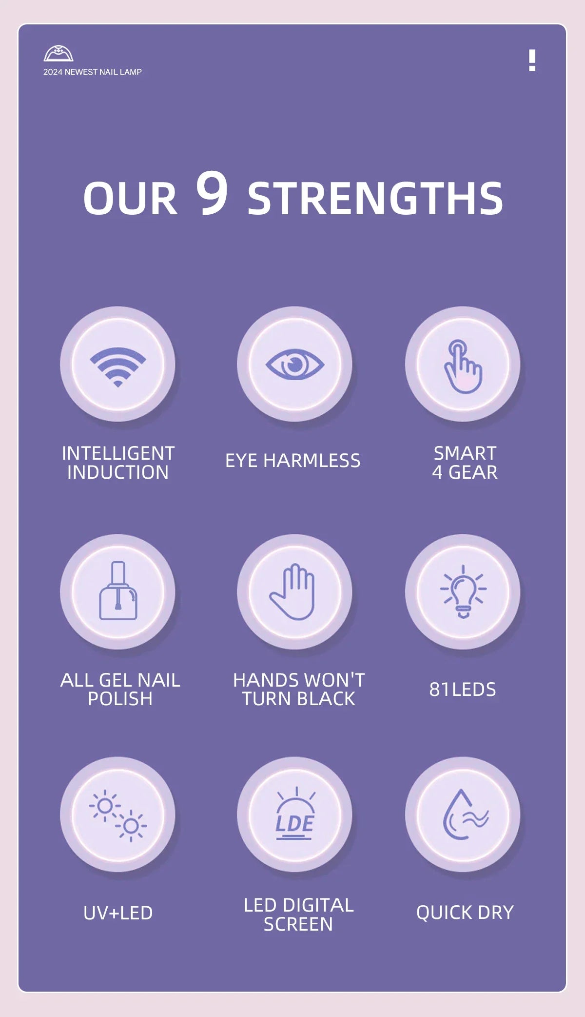 ProNail 380W UV Lampe Bewegungsmelder - 81 LEDs 38cm