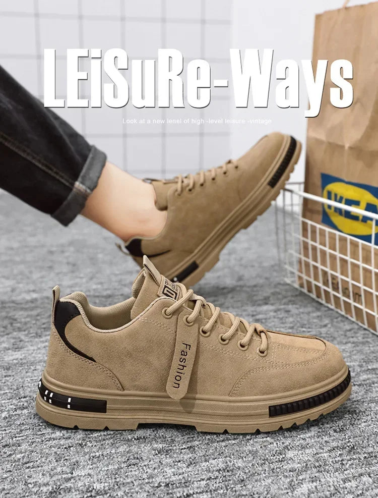 Wear resistant New BreathableWork Safety Shoes Trendy Versatile Comfortable Eva Insoles Rubber Upper shoes for men sneakers men