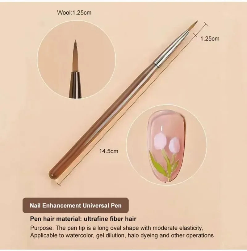 Choice Nagel Pinsel Set Präzision - 9 Stück Kunststoff