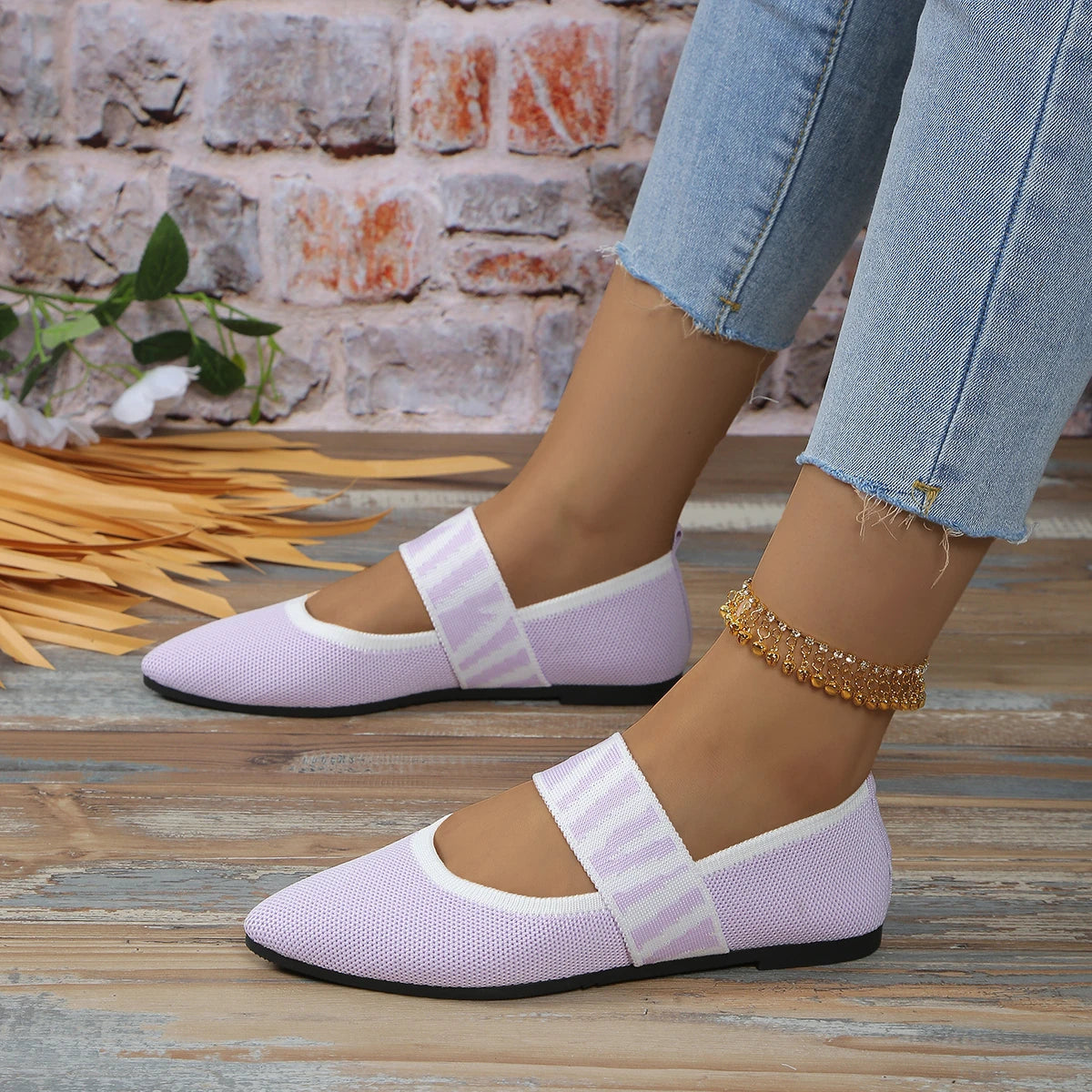 Women's Ballet Flats Casual Shoes Low Heel Barefoot Elegant Woman Sneakers Socofy Comfortable Pointed Toe on Offer Free Shipping