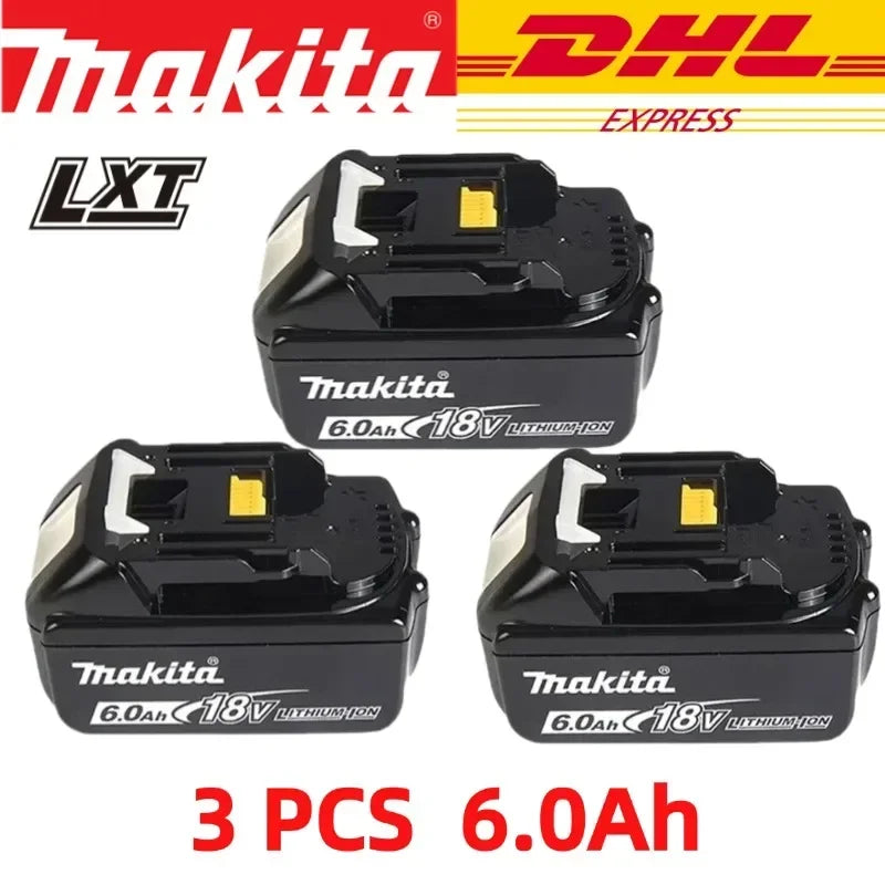Makita battery 100% Original Rechargeable Tool Battery 6.0Ah 18V BL1830 BL1850 BL1840 BL1860 Replaceable LED Lithium-ion