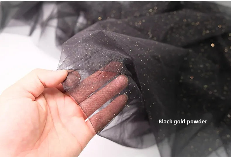 TüllPro Glitzer-Tüll - Chiffon Polyester 160cm Reißfest