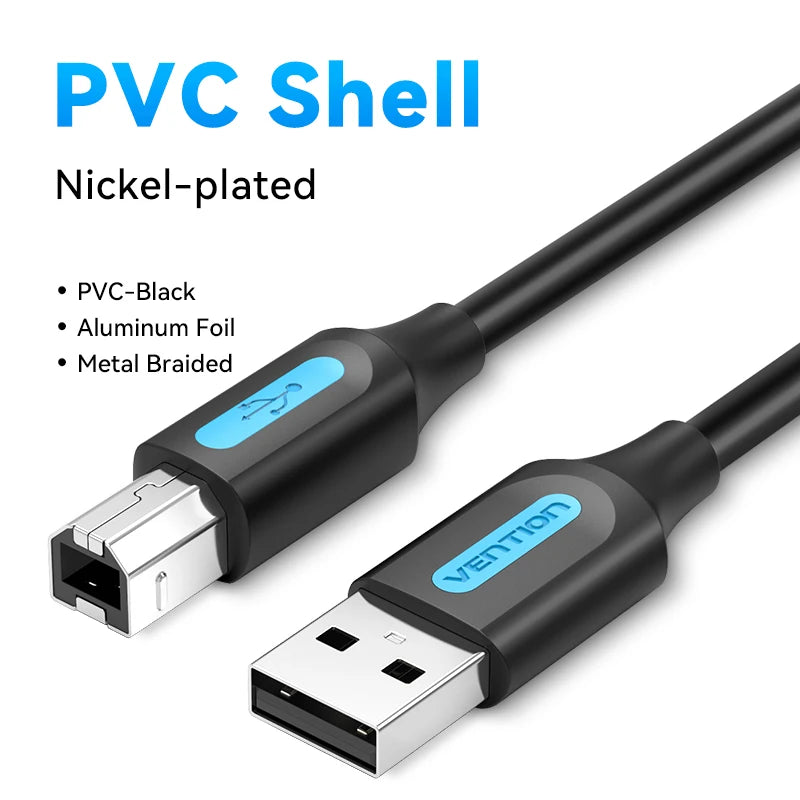 USB Druckerkabel 2025 - Vention USB 2.0 Type A zu B - Drucker Scanner Kabel HP Canon Epson ZJiang