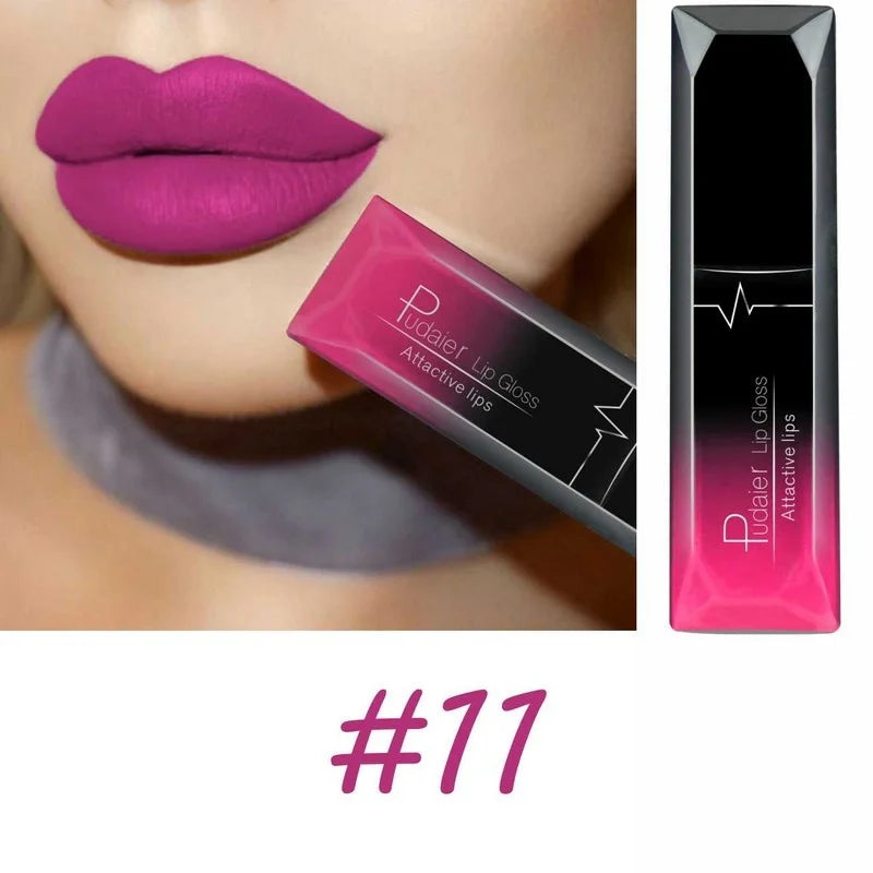 Best Lip Makeup 17 Color elegant Matte Long Lasting Lipgloss Liquid Lipstick Lip Cream