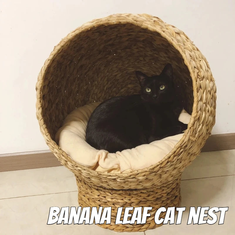 Cat bed cat tree delivery room cat hammock woven caget villa summer rattan house pet nest climbing frame  nest