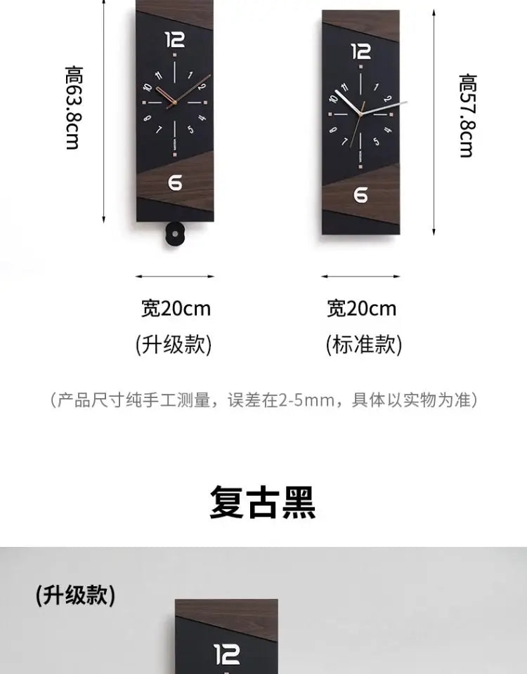 Modern clock decoration can swing wall clock living room home creative clock light luxury decorative wall