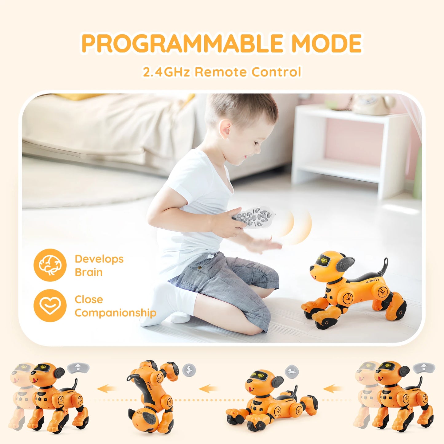 VEVOR Remote Control Robot Dog Toy German Edition