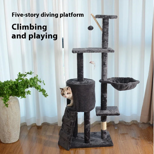 Cat climbing frame Big special tree nest integrated largejumping platform sisal  column cat shelf