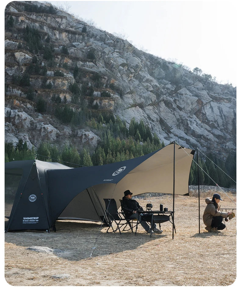 ShineTrip05 Series Oversized Quick Build Waterproof Silver Coated Canopy Sunproof Camping Auto Dome